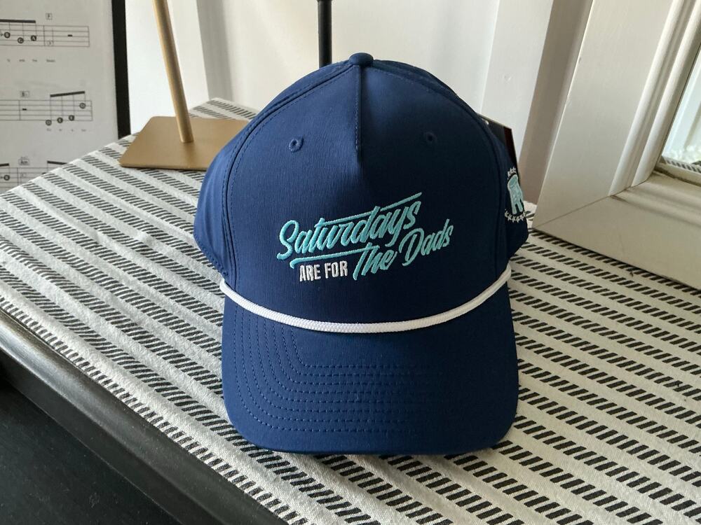 Barstool Sports Saturdays Are For The Dads Rope Hat Navy Blue Snapback Cap NWT